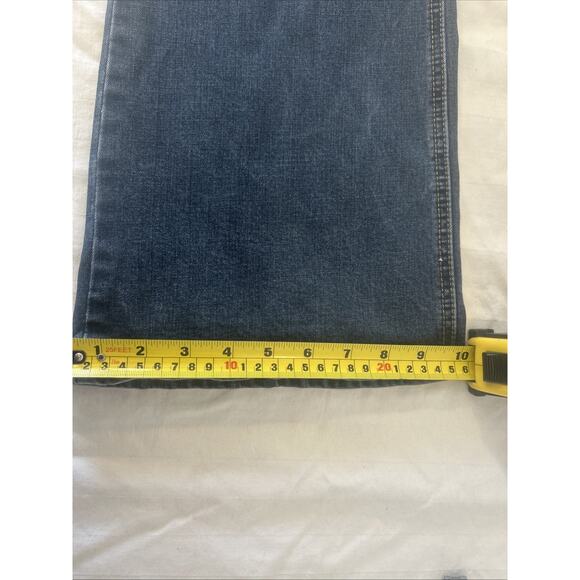 Premiere Demin Jeans Size 36x30 Wide Flair Cross Embellished Pockets Bling Studs - Picture 8 of 9
